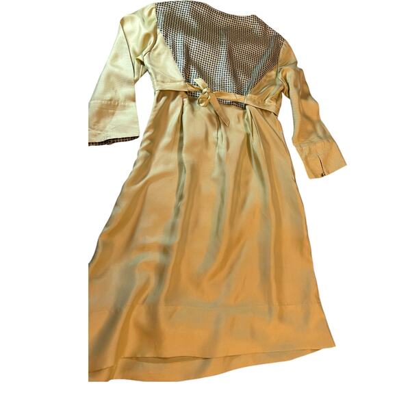 Rare Hobbs NW3 Silk Chartreuse Dress - Size 8 - Picture 13 of 13